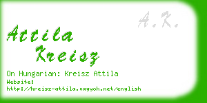 attila kreisz business card
